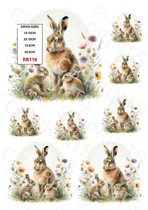 Hare Decoupage Print RB116 | Mulberry Paper