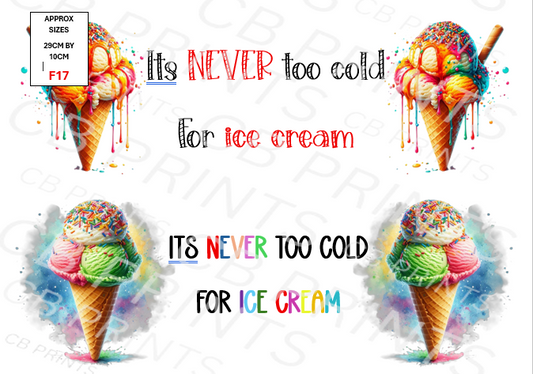 Ice-cream Decoupage Print F17 | Mulberry Paper