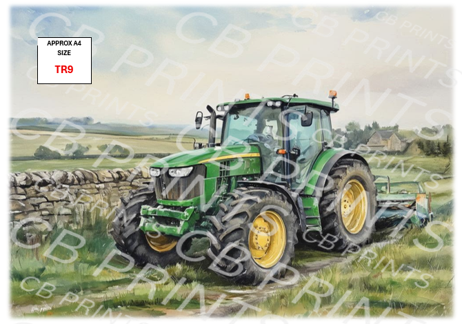 Tractor Decoupage Print TR9 | Mulberry Paper