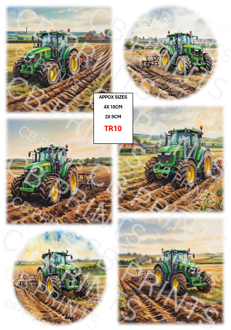 Tractor Decoupage Print TR10 | Mulberry Paper