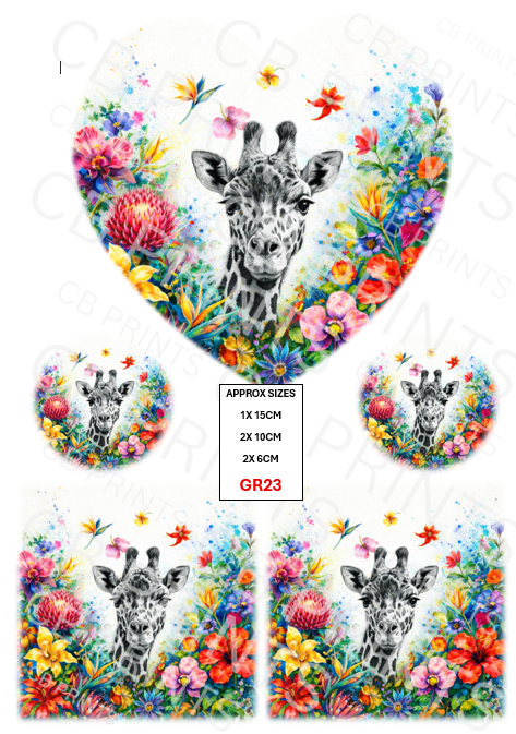 Giraffe Decoupage Print GR23 | Mulberry Paper