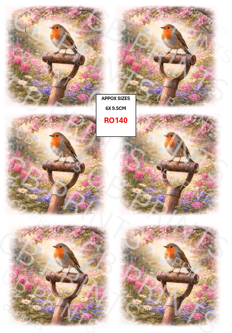 Robin Decoupage Print RO140 | Mulberry Paper