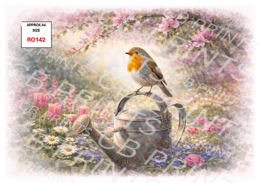 Robin Decoupage Print RO142 | Mulberry Paper