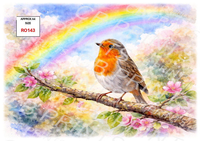 Robin Decoupage Print RO143 | Mulberry Paper