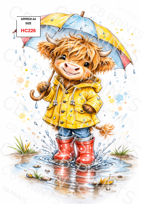 Highland Cow Decoupage Print HC226 | Mulberry Paper