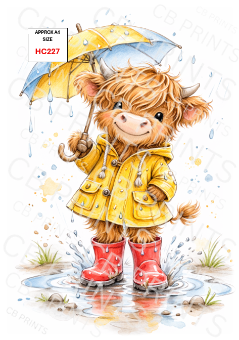 Highland Cow Decoupage Print HC227 | Mulberry Paper