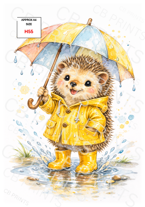 Hedgehog Decoupage Print H55 | Mulberry Paper