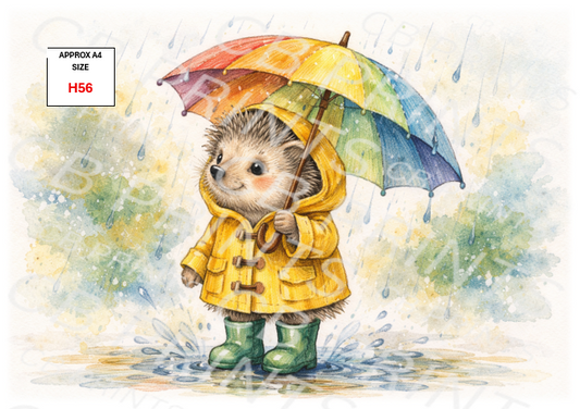 Hedgehog Decoupage Print H56 | Mulberry Paper