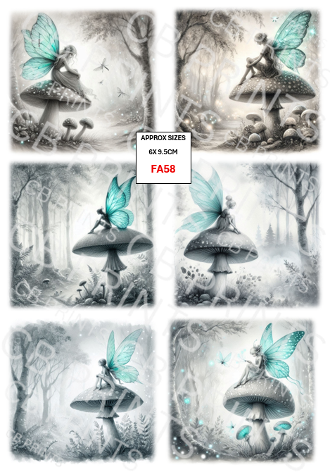 Fairy Decoupage Print FA58 | Mulberry Paper