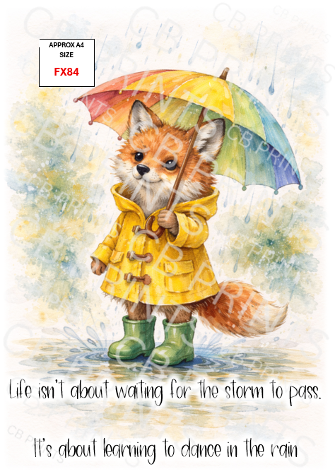 Fox Decoupage Print FX84 | Mulberry Paper