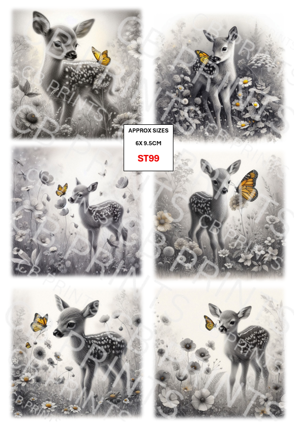 Stag Decoupage Print ST99 | Mulberry Paper
