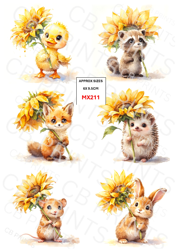 Mixed Animal Decoupage Print MX211 | Mulberry Paper