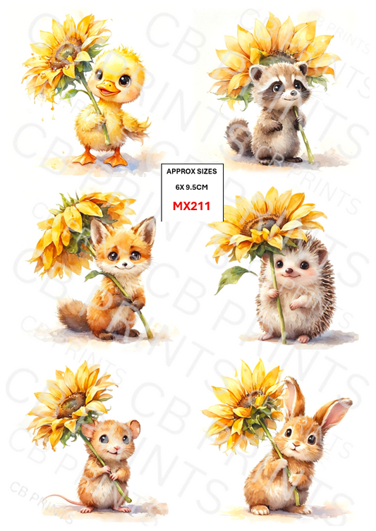 Mixed Animal Decoupage Print MX211 | Mulberry Paper