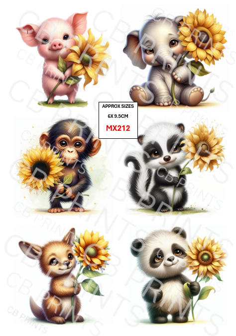 Mixed Animal Decoupage Print MX212 | Mulberry Paper