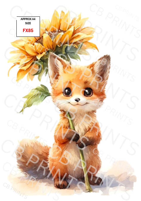 Fox Decoupage Print FX85 | Mulberry Paper