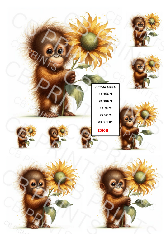 Monkey Decoupage Paper OK6 – Mulberry Paper Print