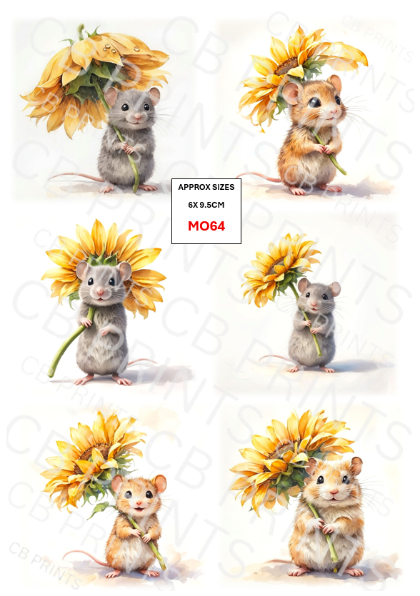 Mouse Decoupage Paper MO64 – Mulberry Paper Print