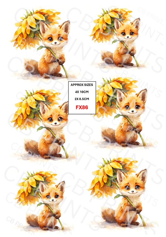 Fox Decoupage Print FX86 | Mulberry Paper