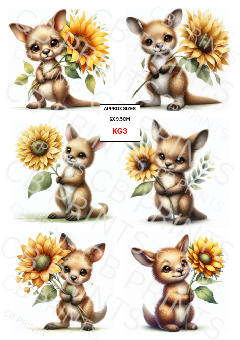 Kangaroo Decoupage Paper KG3 – Mulberry Paper Print