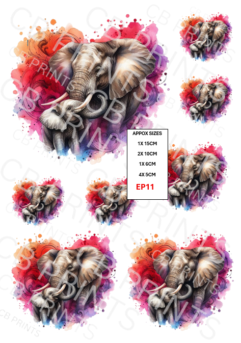 Elephant Decoupage Paper EP11 – Mulberry Paper Print