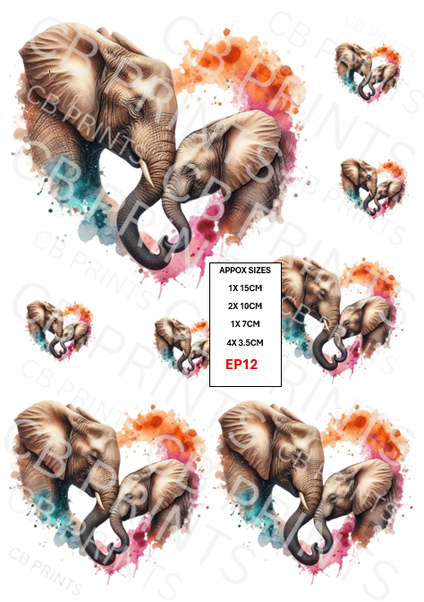 Elephant Decoupage Paper EP12 – Mulberry Paper Print