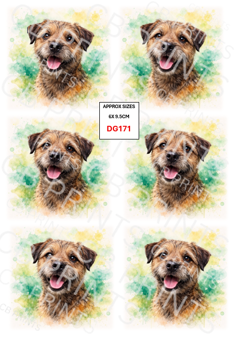Border terrier Decoupage Print DG171 | Mulberry Paper