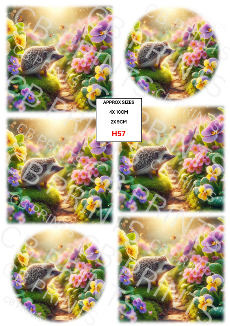 Hedgehog Decoupage Print H57 | Mulberry Paper
