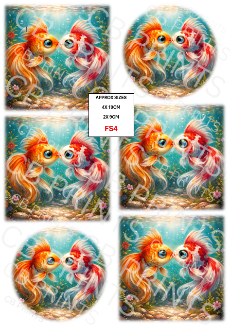 Fish Decoupage Paper FS4 – Mulberry Paper Print