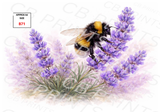 Bee Decoupage Print B71 | Mulberry Paper