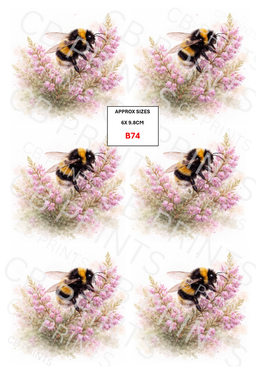 Bee Decoupage Print B74 | Mulberry Paper