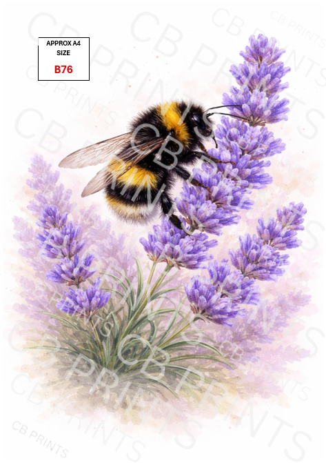 Bee Decoupage Print B76 | Mulberry Paper
