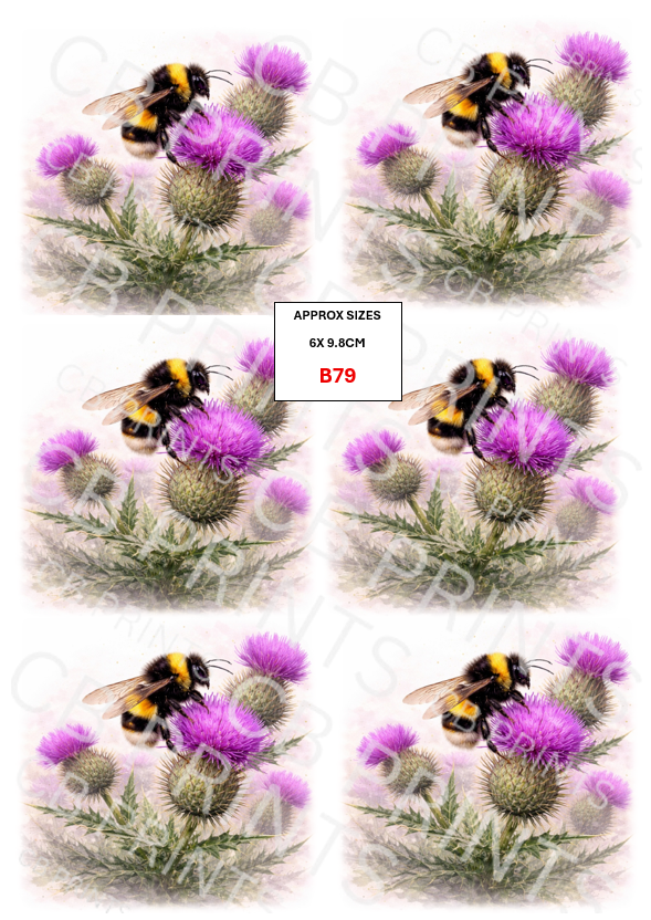 Bee Decoupage Print B79 | Mulberry Paper