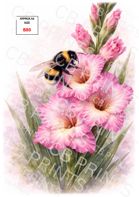 Bee Decoupage Print B80 | Mulberry Paper