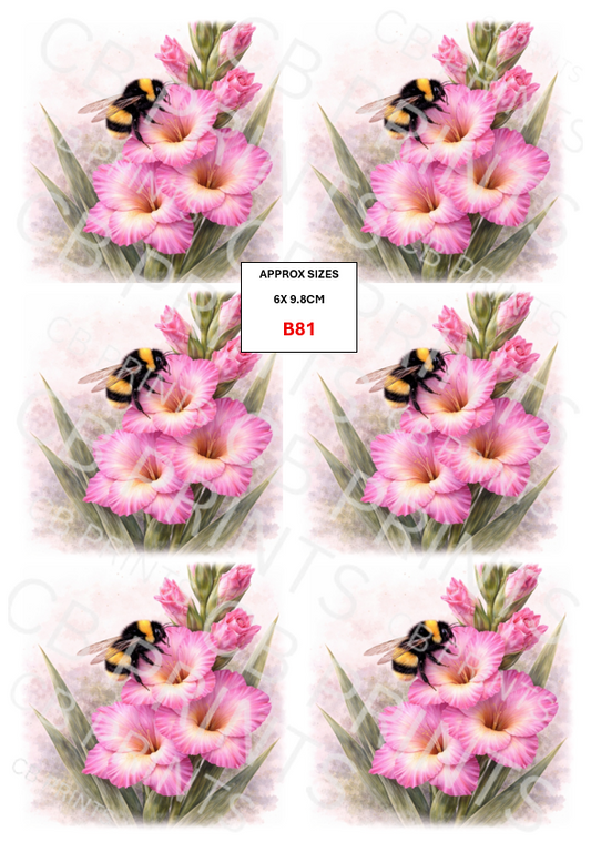 Bee Decoupage Print B81 | Mulberry Paper