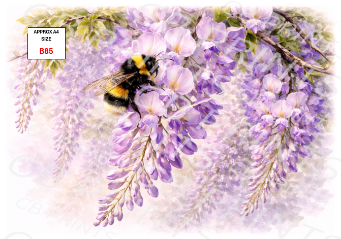 Bee Decoupage Print B85 | Mulberry Paper