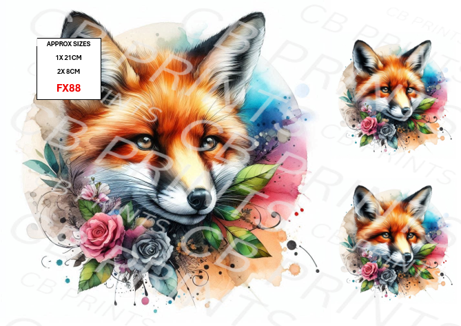 Fox Decoupage Print FX88 | Mulberry Paper