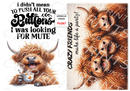 Funny Decoupage Print FU267 | Mulberry Paper