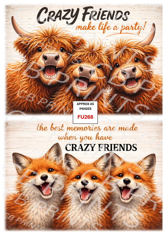 Funny Decoupage Print FU268 | Mulberry Paper