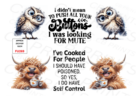Funny Decoupage Print FU269 | Mulberry Paper