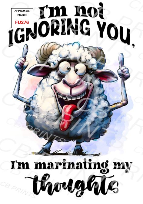 Funny Decoupage Print FU276 | Mulberry Paper