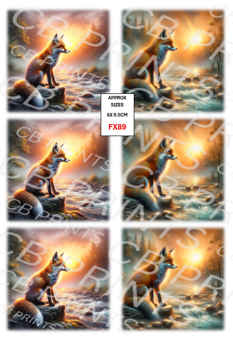 Fox Decoupage Print FX89 | Mulberry Paper