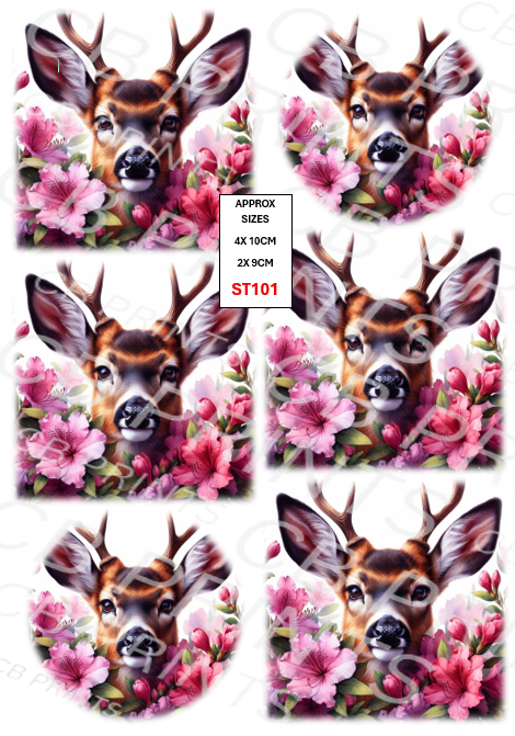 Stag Decoupage Print ST101 | Mulberry Paper