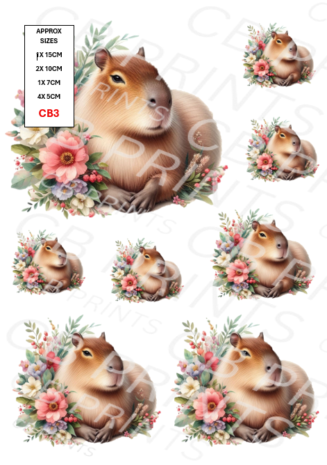 Capybara Decoupage Print CB3 | Mulberry Paper