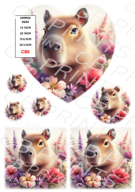 Capybara Decoupage Print CB5 | Mulberry Paper