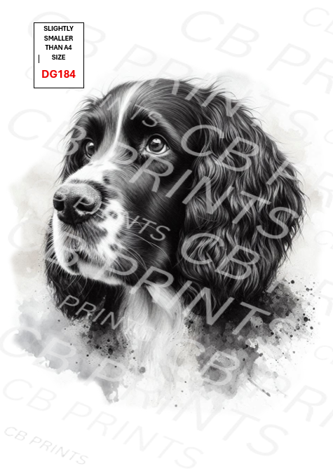 Cocker spaniel Dog Decoupage Print DG184 | Mulberry Paper