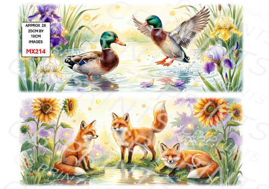 Mixed Animal Decoupage Print MX214 | Mulberry Paper