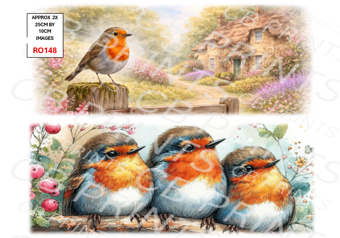 Robin Decoupage Print RO148 | Mulberry Paper