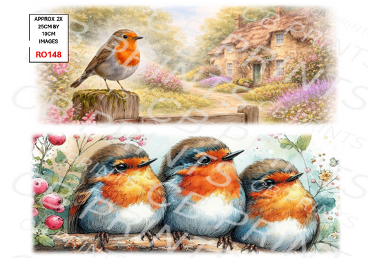 Robin Decoupage Print RO148 | Mulberry Paper