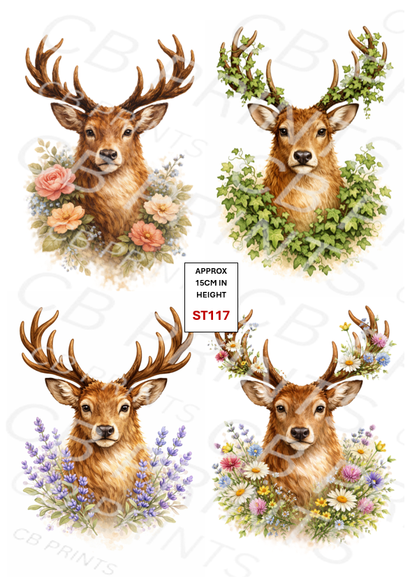 Stag Decoupage Print ST117 | Mulberry Paper