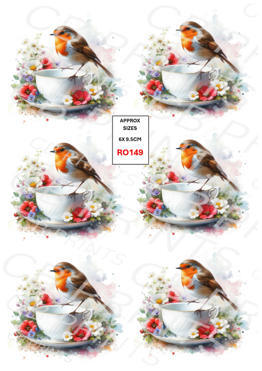 Robin Decoupage Print RO149 | Mulberry Paper